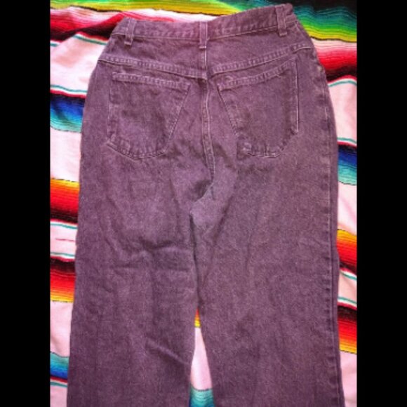 Vintage 90s Lorielle Purple Denim High Waist Women's Size 13/14 Tapered Jeans. - Picture 8 of 10